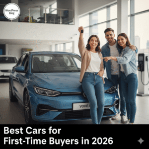 Lineup of popular 2026 beginner-friendly cars for first-time buyers.