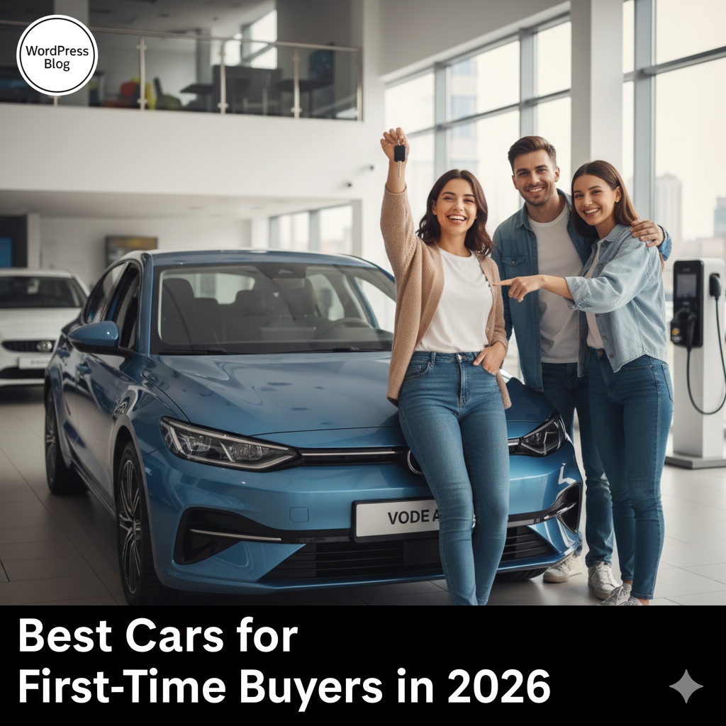 Lineup of popular 2026 beginner-friendly cars for first-time buyers.
